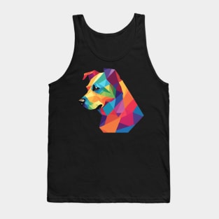 Geometrical Dog, vibrant, calm brown eyes Tank Top